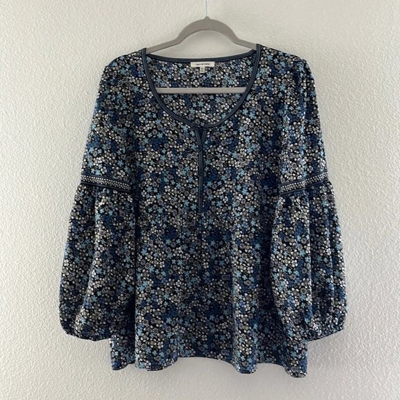Max studio boho floral blouse sz M - Picture 1 of 1